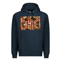 Navy america, cowhide, leopard backgraund Premium Hoodie - JahusDesignShop