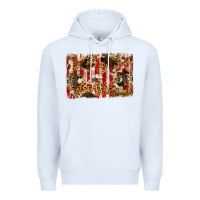 White america, cowhide, leopard backgraund Premium Hoodie - JahusDesignShop