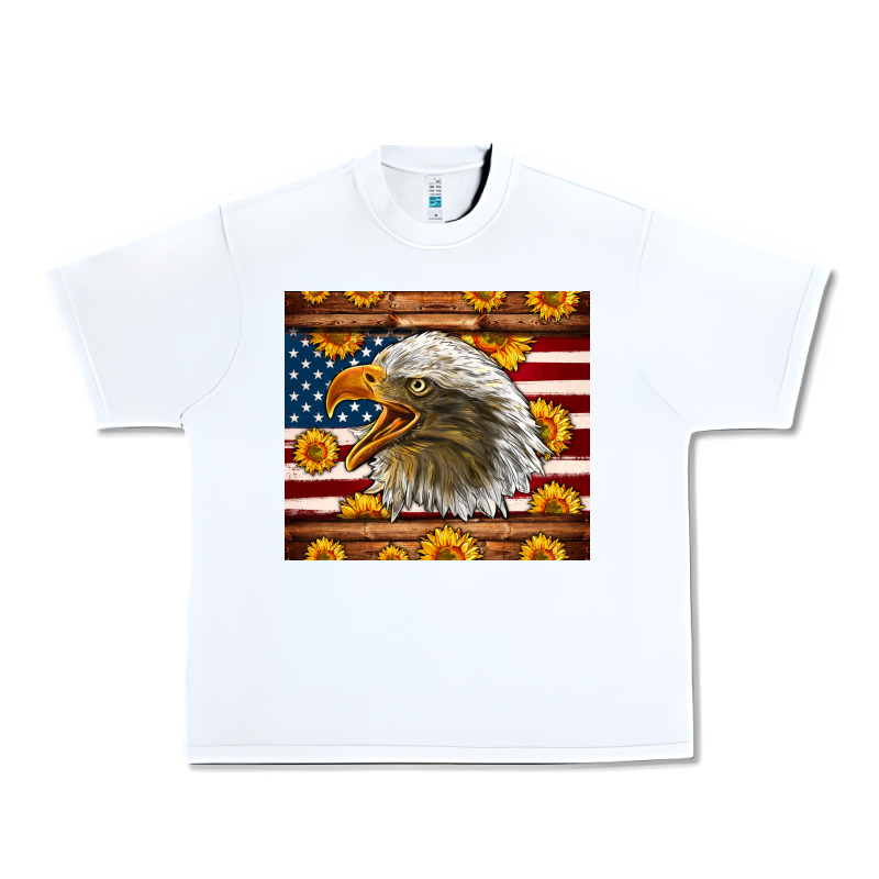 American Flag Eagle Tumbler Urban Heavy Tee by LillyAllenDesigns | Teevron