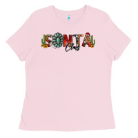 Bubblegum Pink western christmas santa claus sunflowers and cactus Ladies Tee - Jasminsmagicworld