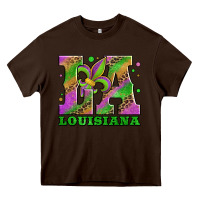 Chocolate Brown mardi gras louisiana fleur de lis Heavy Core Tee - Jasminsmagicworld