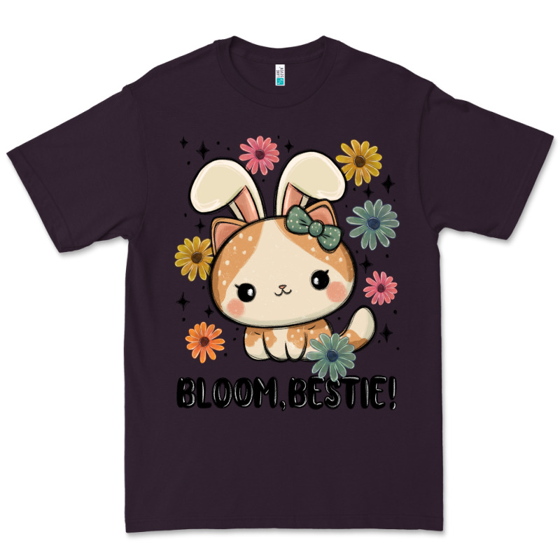 Bloom Bestie Cat Premium Tee by MaliasSmallBusiness | Teevron