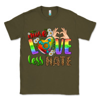 Army Green More Love Less Hate LGBTQ Classic Tee - BundleAndBundleShop