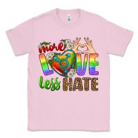 Bubblegum Pink More Love Less Hate LGBTQ Classic Tee - BundleAndBundleShop