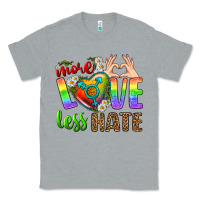 Heather Grey More Love Less Hate LGBTQ Classic Tee - BundleAndBundleShop