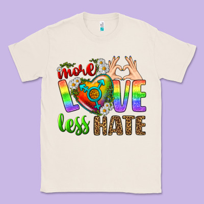 More Love Less Hate Lgbtq Classic Tee Designed By Bundleandbundleshop