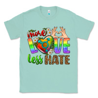 Seafoam More Love Less Hate LGBTQ Classic Tee - BundleAndBundleShop