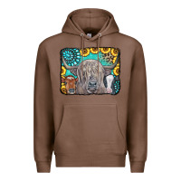 Chestnut Cows Glitter Turquoise Leopard Sunflowers Premium Hoodie - CowCowDesign