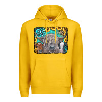 Lemon Cows Glitter Turquoise Leopard Sunflowers Premium Hoodie - CowCowDesign