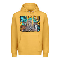 Mustard Cows Glitter Turquoise Leopard Sunflowers Premium Hoodie - CowCowDesign