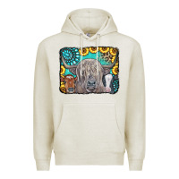 Oatmeal Heather Cows Glitter Turquoise Leopard Sunflowers Premium Hoodie - CowCowDesign