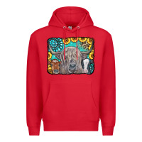 Red Cows Glitter Turquoise Leopard Sunflowers Premium Hoodie - CowCowDesign