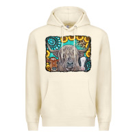 Sandshell Cows Glitter Turquoise Leopard Sunflowers Premium Hoodie - CowCowDesign