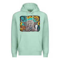 Seafoam Cows Glitter Turquoise Leopard Sunflowers Premium Hoodie - CowCowDesign