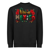 Black Viva Mexico Cinco De Mayo Heavyweight Sweatshirt - texasbilliewilder