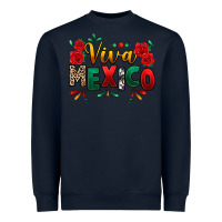 Navy Viva Mexico Cinco De Mayo Heavyweight Sweatshirt - texasbilliewilder