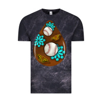 Cloud Black baseball and western roses teardrop  1 Vintage Tee - BundleAndBundleShop