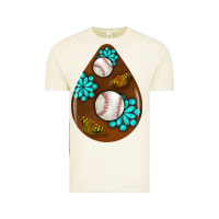 Baseball And Western Roses Teardrop  1 Vintage Tee | Teevron