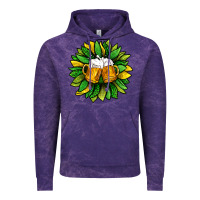 Cloud Purple St. Patricks Sunflower With Beer Vintage Hoodie - BundleAndBundleShop