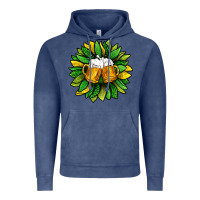 Vintage Denim St. Patricks Sunflower With Beer Vintage Hoodie - BundleAndBundleShop