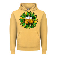 Vintage Mustard St. Patricks Sunflower With Beer Vintage Hoodie - BundleAndBundleShop
