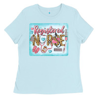 Baby Blue Western Registered Nurse Ladies Tee - LillyAllenDesigns