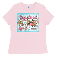 Bubblegum Pink Western Registered Nurse Ladies Tee - LillyAllenDesigns