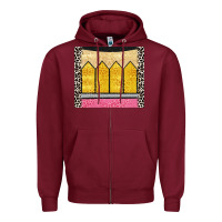 Burgundy glitter pencil Zipper Hoodie - CowGirlArtShop