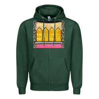 Sports Green glitter pencil Zipper Hoodie - CowGirlArtShop