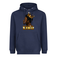 Navy black king Heavyweight Hoodie - FaDigitalArtStudio