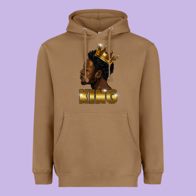 Black King Heavyweight Hoodie Designed By Fadigitalartstudio