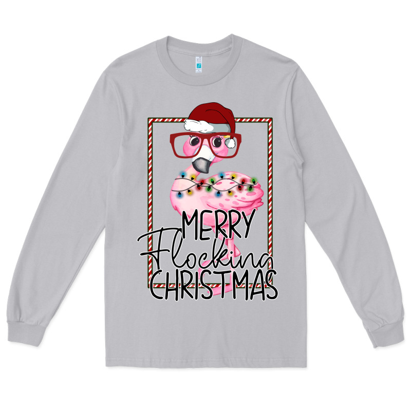 Merryy Flocking Christmas Flamingo Long Sleeve Tee by Bettercallsaul | Teevron