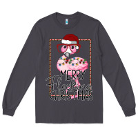 Smoke Merryy Flocking Christmas Flamingo Long Sleeve Tee - Bettercallsaul