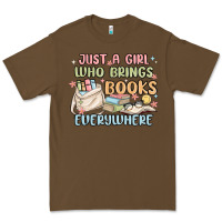 Cacao just a girl who brings books everywhere Premium Tee - MaliasSmallBusiness