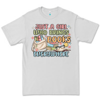 Dove Grey just a girl who brings books everywhere Premium Tee - MaliasSmallBusiness