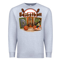 Heather Grey basketball dad Premium Sweatshirt - FaDigitalArtStudio