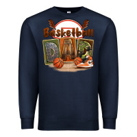Navy basketball dad Premium Sweatshirt - FaDigitalArtStudio