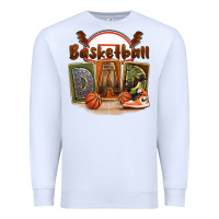White basketball dad Premium Sweatshirt - FaDigitalArtStudio