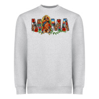 Heather Grey Our Lady of Guadalupe Mama Heavyweight Sweatshirt - texasbilliewilder