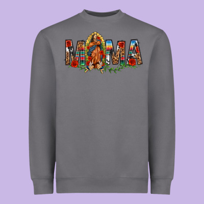 Our Lady Of Guadalupe Mama Heavyweight Sweatshirt Designed By Texasbilliewilder