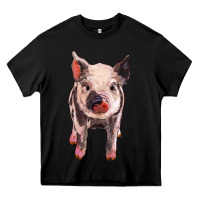Black pig Heavy Core Tee - BarkalooDesign