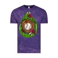 Cloud Purple baseball and western roses teardrop  4 Vintage Tee - BundleAndBundleShop