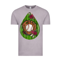 Vintage Zinc baseball and western roses teardrop  4 Vintage Tee - BundleAndBundleShop