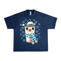 Navy snowman coffee cup Urban Heavy Tee - JahusDesignShop