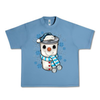 Pebble Blue snowman coffee cup Urban Heavy Tee - JahusDesignShop