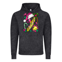 Vintage Black Pink Christmas Breast Cancer Ribbon Softball Vintage Hoodie - BundleAndBundleShop