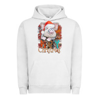 Pigment Lunar Rock merry Christmas pig Urban Hoodie - CowhideDigitalArt