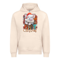 Sandshell merry Christmas pig Urban Hoodie - CowhideDigitalArt