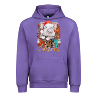 Tulip merry Christmas pig Urban Hoodie - CowhideDigitalArt