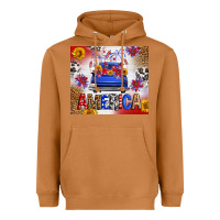 Meerkat Fourth Of July America Truck Heavyweight Hoodie - FaDigitalArtStudio
